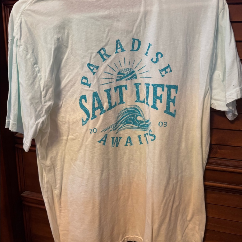 Salt Life Women’s Aqua Ombr Tee With Pocket View 2